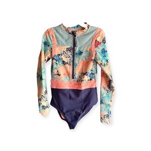 Athleta Girl Size XS (6) Bora Bora Long Sleeve One Piece Swimsuit